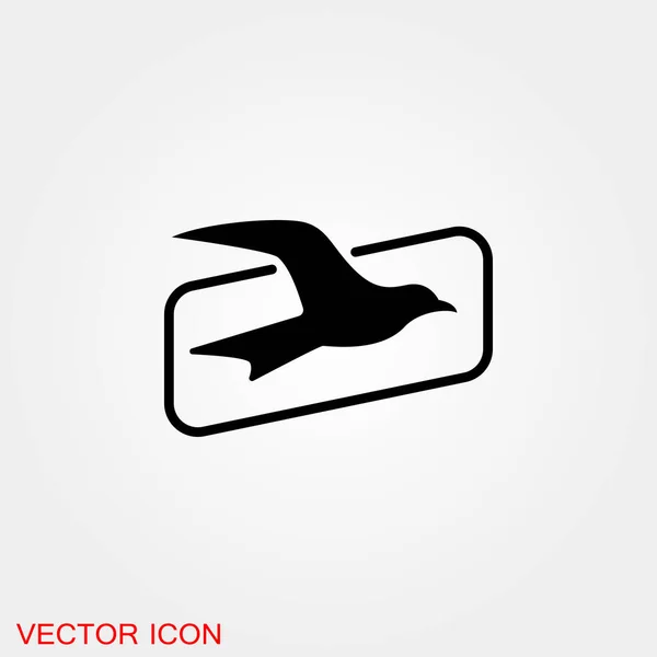 Icono Pájaros Pájaros Silueta Vector Diferente — Vector de stock