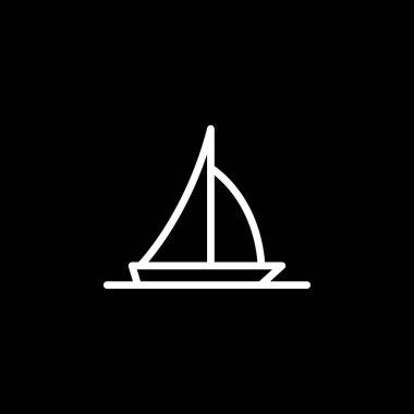 Tekne ikonu. Gemi taşıma vektör işareti