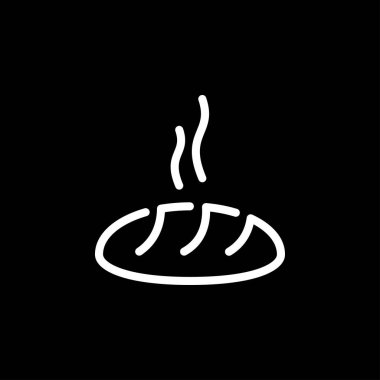 Ekmek simgesi. Ekmek fırını sembolü vektör çizimi.