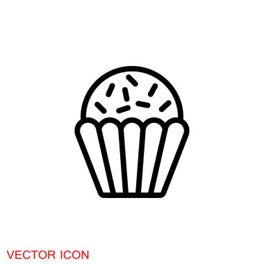 Brigadeiro ikon vektörü. Brezilya Tatlı Tuğgenerali