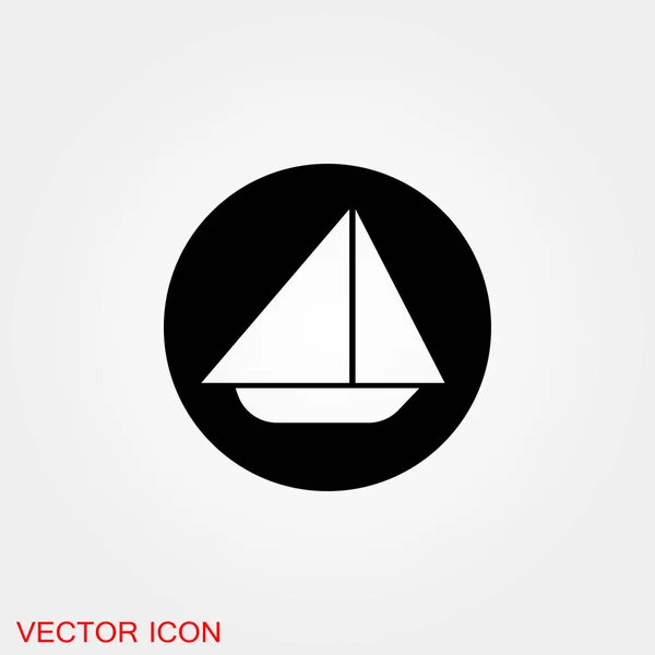 Ikon Perahu Tanda Vektor Transportasi Kapal - Stok Vektor