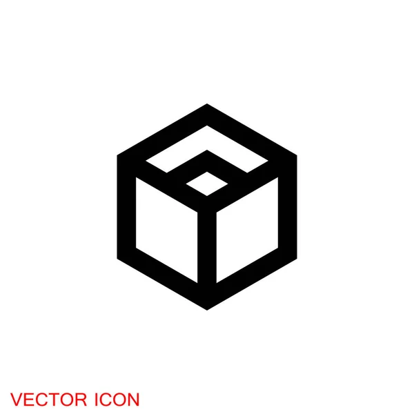 Icono Caja Iconos Caja Regalo Vectorial Vacaciones — Vector de stock