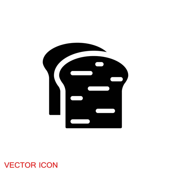 Brot Symbol Brotbäckerei Symbolvektor Illustration — Stockvektor