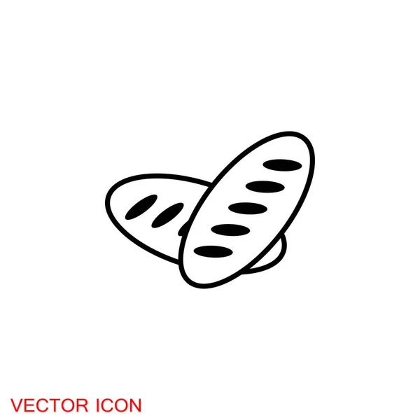 Icono Pan Pan Panadería Símbolo Vector Ilustración — Vector de stock