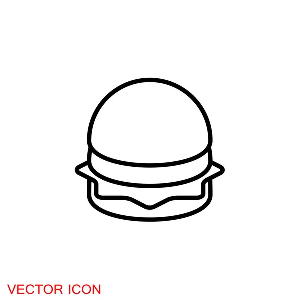 Ref Burger Flat Design Hamburger Web Icon — стоковый вектор