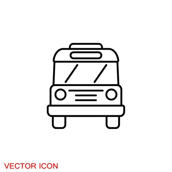 Ícone Sinal Ônibus Símbolo Sinal Transporte Público — Vetor de Stock