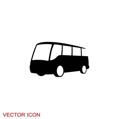 Otobüs işareti simgesi. Toplu taşıma işareti işareti.