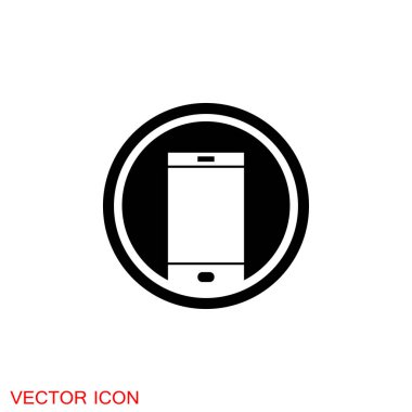 Cep telefonu simgesi, akıllı telefon simgesi, vektör işareti