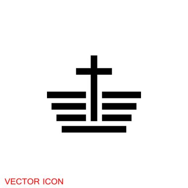 Dini Hıristiyanlığın kilise vektör simgeleri