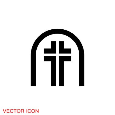 Dini Hıristiyanlığın kilise vektör simgeleri