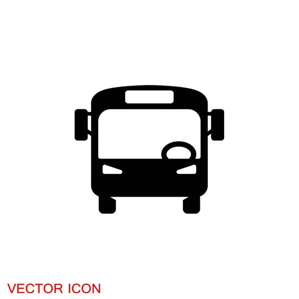 Icône Signe Bus Symbole Des Transports Publics — Image vectorielle