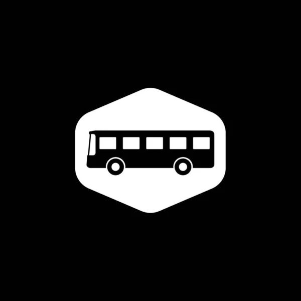 Otobüs Işareti Simgesi Toplu Taşıma Işareti Işareti — Stok Vektör