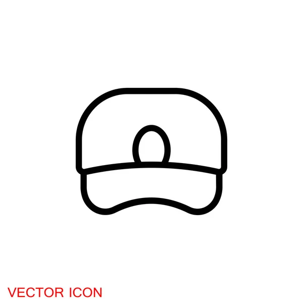 Cap Icon Flat Style Vector Sign Illustration — Stock Vector