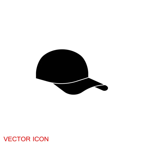 Cap Icoon Platte Stijl Vectorteken Illustratie — Stockvector