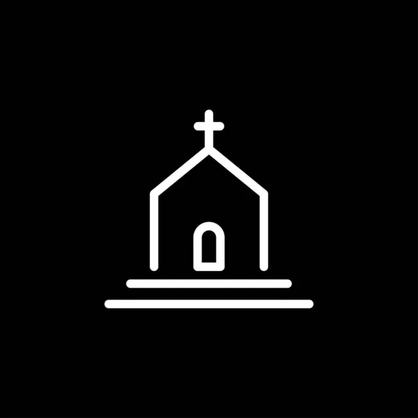Ícones Vetor Igreja Sinais Cristianismo Religioso —  Vetores de Stock