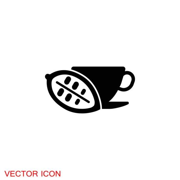 Cocoa Icon Chocolate Marshmallows Symbol Sign — Stock Vector