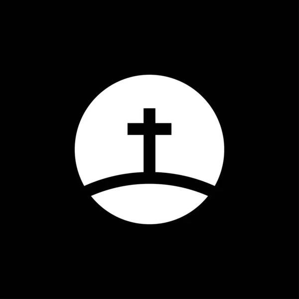 Církevní Vektorové Ikony Náboženských Znamení Křesťanství Stock Ilustrace