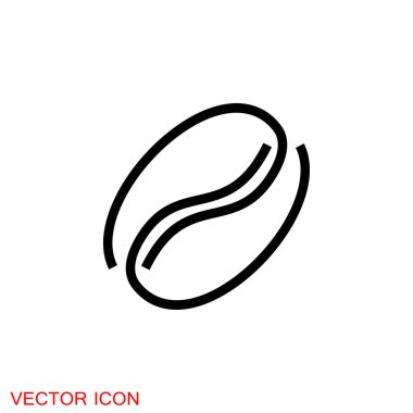 Kahve çekirdeği ikonu. Sıcak kızarmış pembe çilekli kahve.