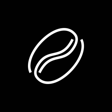 Kahve çekirdeği ikonu. Sıcak kızarmış pembe çilekli kahve.