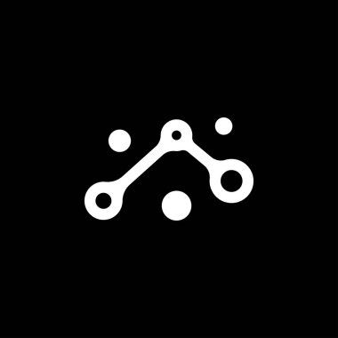 Bağlantı simgesi, tasarım ögesi. Şirket için soyut logo fikri. Vektör