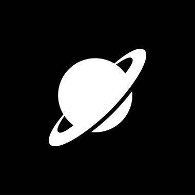 Düz stil uzay simgesi. Vektör işareti illüstrasyonu.