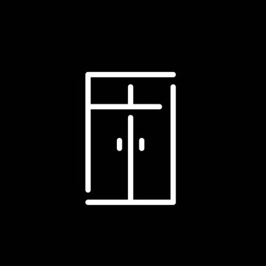 Dolap simgesi, mobilya ve ev dekoru simgeleri. Vektör