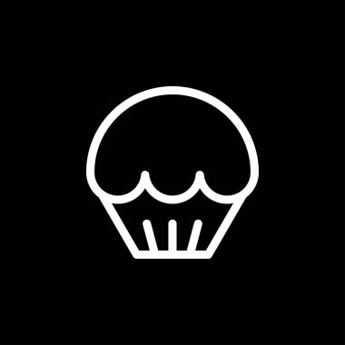 Kek ikonu. Kek dükkanının logo şablonu.