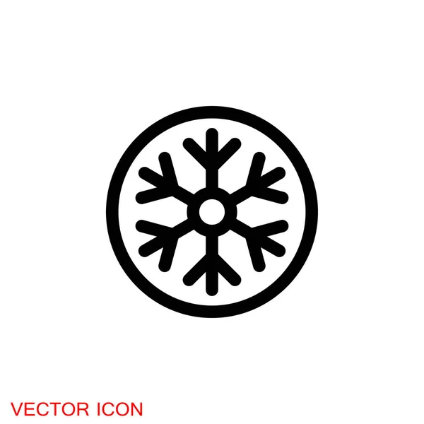 Kalte Ikone Schneeflockensymbol Symbol Für Klimaanlage — Stockvektor