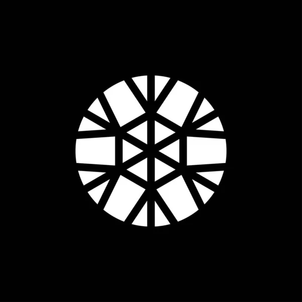 Холодна Ікона Значок Сніжинки Символ Кондиціонування Повітря — стоковий вектор