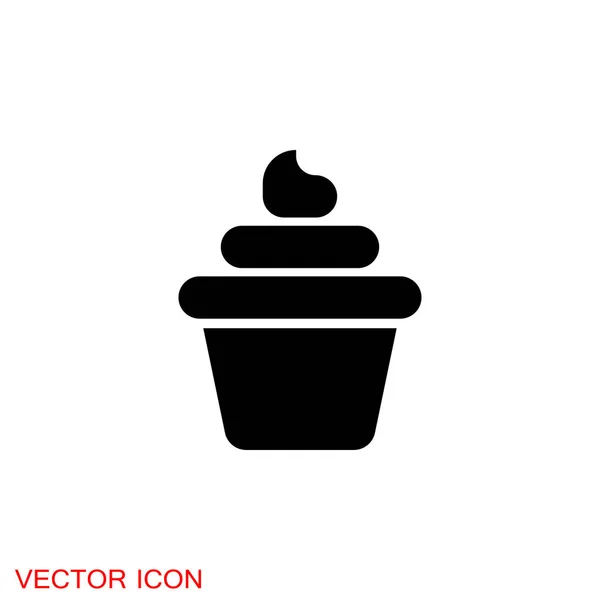 Піктограма Кексу Шаблон Логотипу Магазину Кексів — стоковий вектор