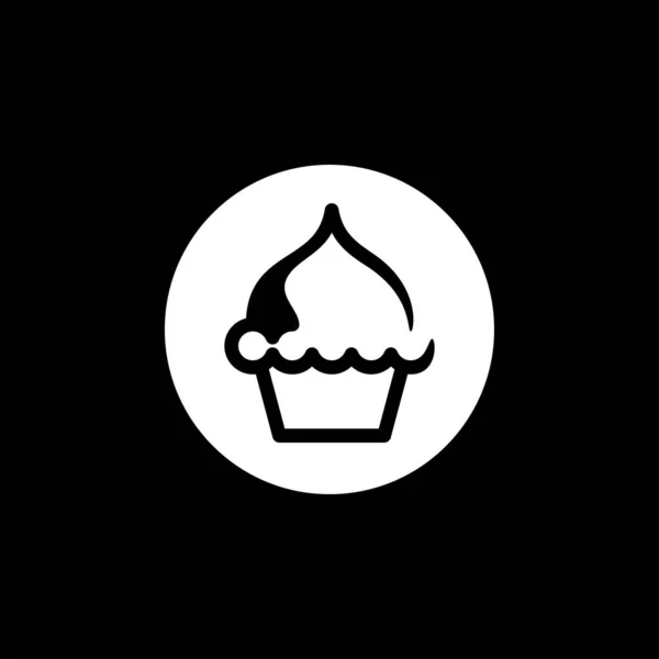 Ícone Bolo Modelo Logotipo Loja Cupcake —  Vetores de Stock