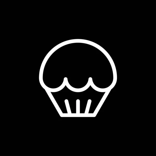 Icona Dei Cupcake Modello Logo Negozio Cupcake — Vettoriale Stock