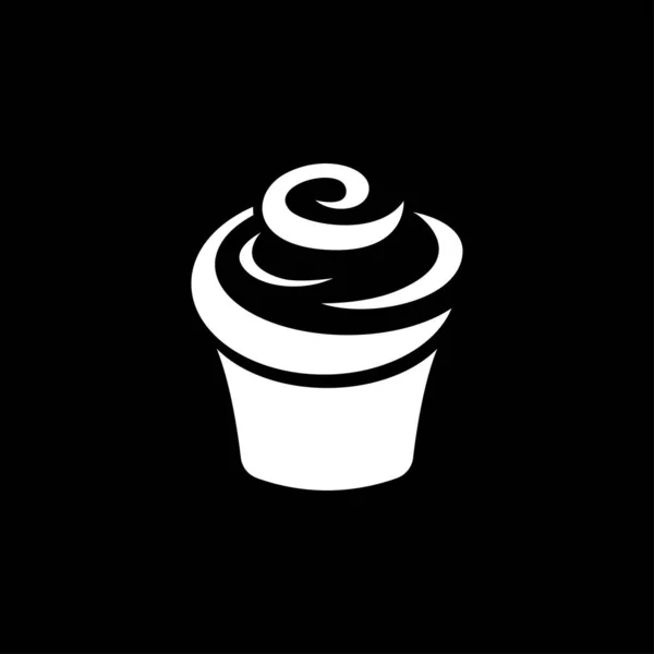 Icona Dei Cupcake Modello Logo Negozio Cupcake — Vettoriale Stock