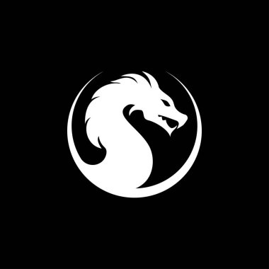 Ejderha simgesi, Ejderha logo vektör tasarım şablonu, ejderha simgesi.