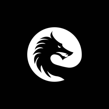Ejderha simgesi, Ejderha logo vektör tasarım şablonu, ejderha simgesi.