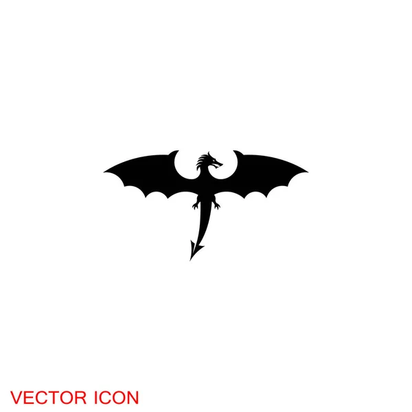 Sárkány ikon, Sárkány logó vektor tervezési sablon, sárkány ikon. — Stock Vector