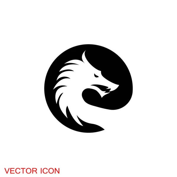 Ikona smoka, wzór wektora logo smoka, ikona smoka. — Wektor stockowy