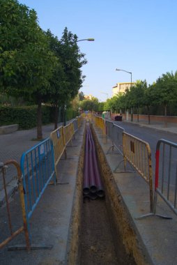 Boru hattı Sevilla 'da çalışır (Endülüs, İspanya).