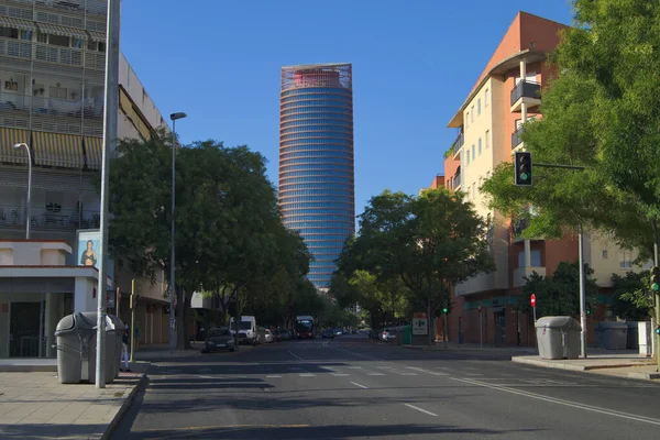Vistas Torre Sevilla También Conocida Como Torre Pelli Desde Avenida —  Fotos de Stock