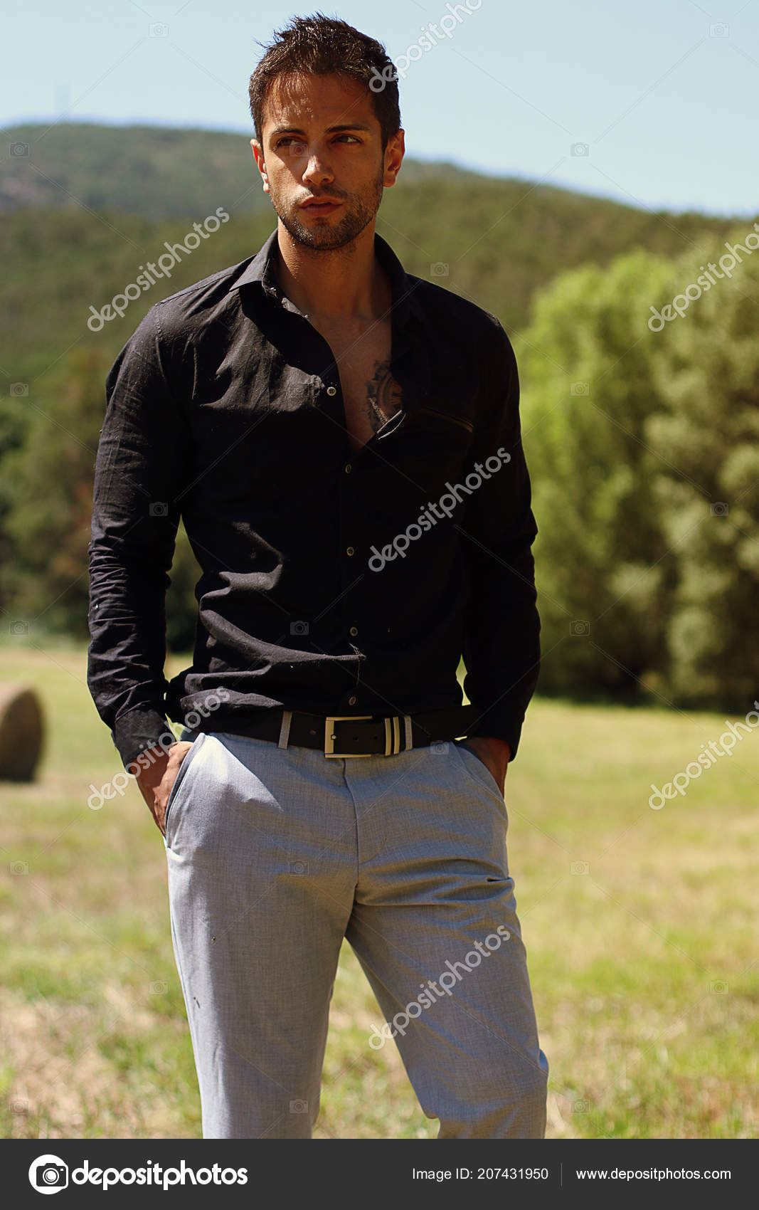 depositphotos 207431950 stock photo portrait elegant man suit outdoors