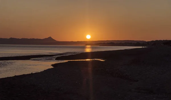 Lever de soleil au bord de la mer de Crète — Photo