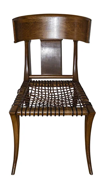 茶色のクルミの椅子は隔離された — ストック写真