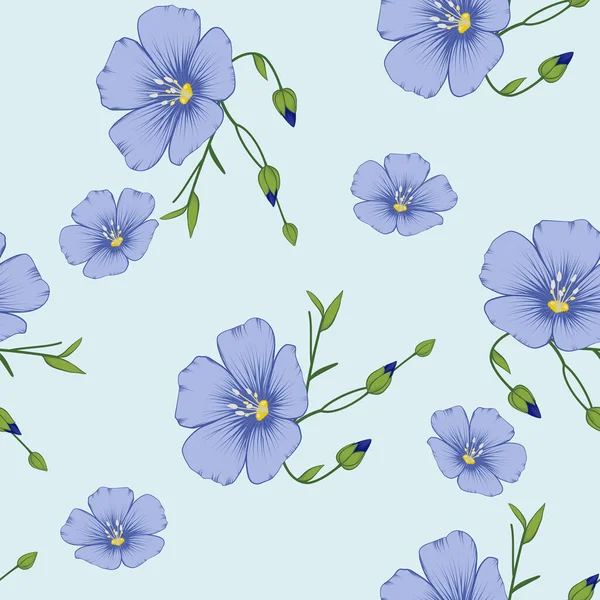 Απρόσκοπτη Πορφύρα Μοβ Λουλούδια Και Μπουμπούκια Μοτίβο Για Κλωστοϋφαντουργικά Και — Διανυσματικό Αρχείο