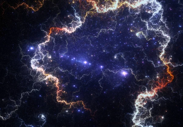 Nebulosa Del Espacio Profundo Con Estrellas —  Fotos de Stock