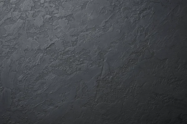 Sfondo Cemento Nero Con Texture Crepe Superficie Vuota Ardesia Nera — Foto Stock