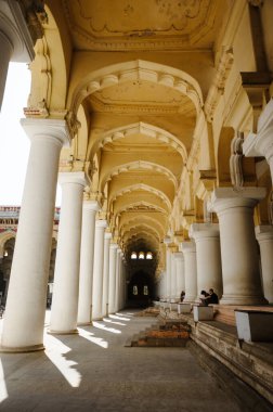 23 february 2018 Madurai, India. Thirumalai Nayak Palace indian architecture