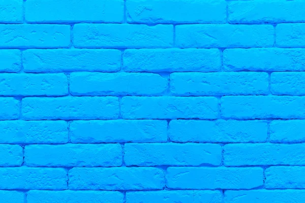 blue brick wall painted at pastel tender colour. closeup texture background