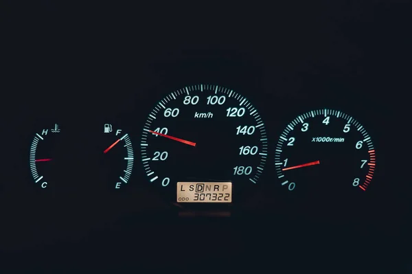 Pure Speedometer Night Speed Arrow Concept Speed Safety Speed Limit — Stok fotoğraf