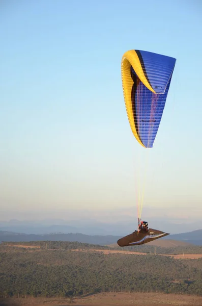 Paragliding Sun Set Topo Mundo Translated Top World Minas Gerais — Stock Photo, Image