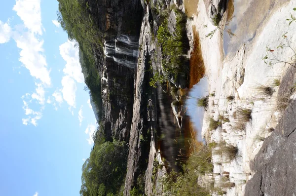 Cascata Nel Parco Statale Rio Preto Minas Gerais Cachoeira Semper — Foto Stock